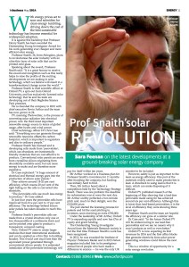 Professor Snaith's solar revolution